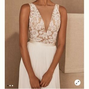 BHLDN wedding separates- skirt and top